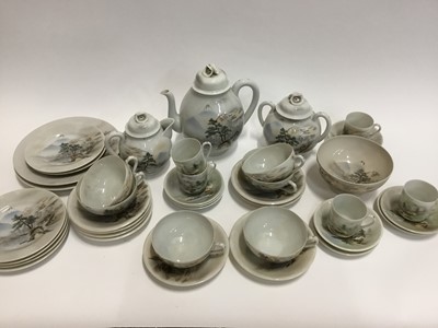 Lot 363 - A Japanese eggshell porcelain part tea and coffee service