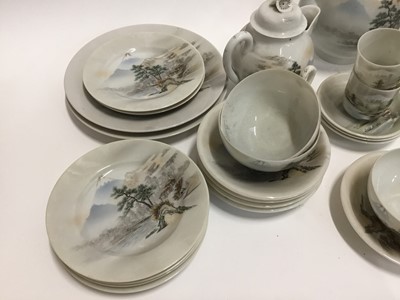 Lot 137 - A Japanese eggshell porcelain part tea and coffee service