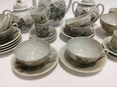 Lot 137 - A Japanese eggshell porcelain part tea and coffee service