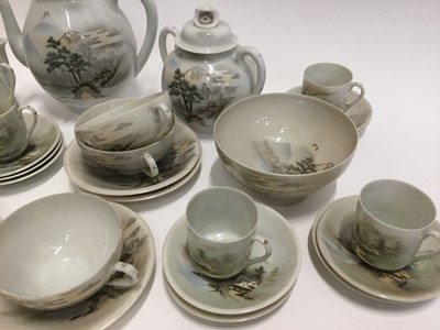 Lot 98 - A Japanese eggshell porcelain part tea and coffee service