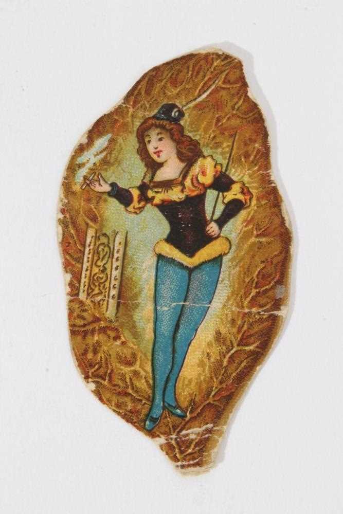 Lot 55 - Cigarette card - William Clark & Son 1898. "Tobacco Leaf Girls". Single card - Girl in blue tights.