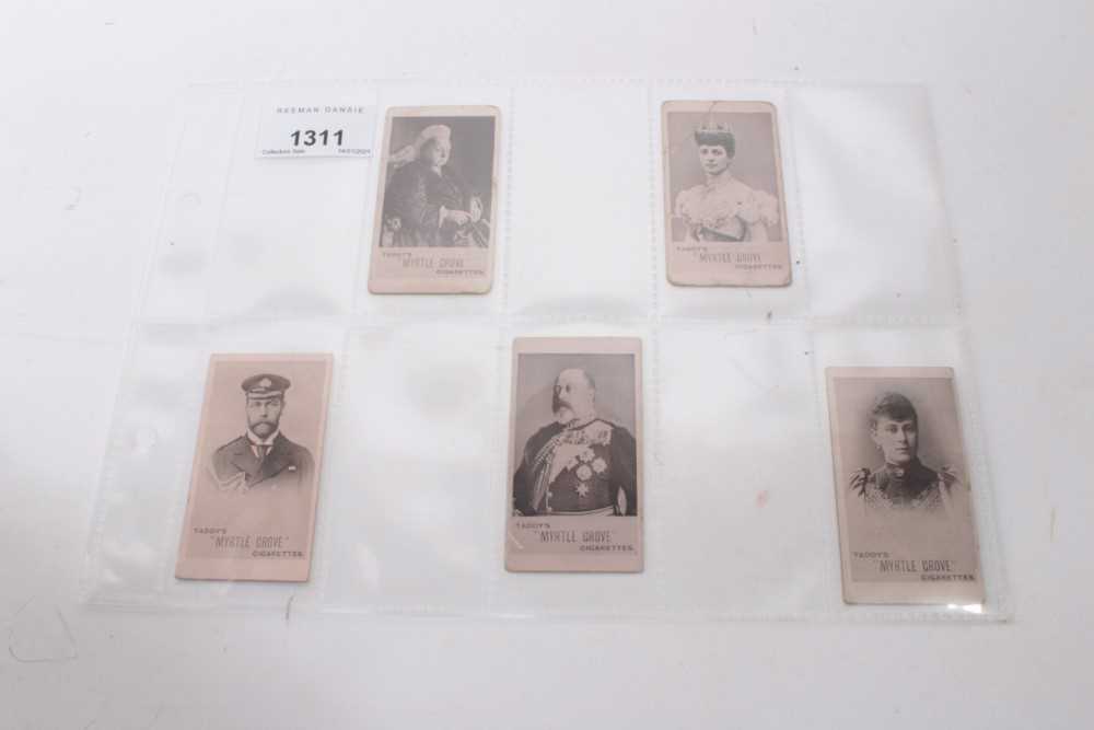 Lot 1311 - Cigarette cards - Taddy 1897. English Royalty. Complete set of 5.