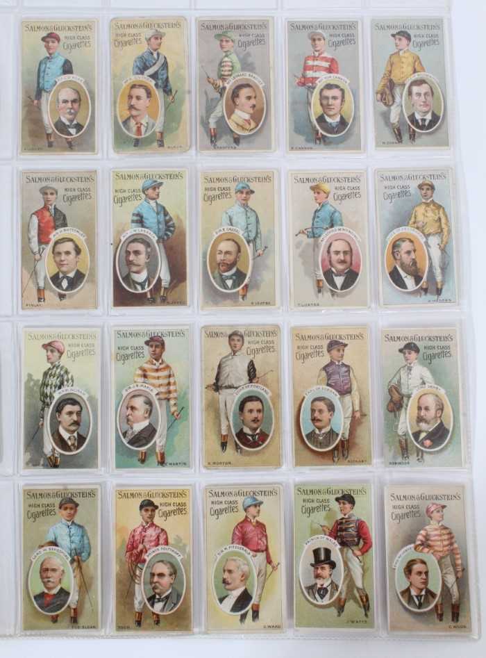Lot 59 - Cigarette cards - Salmon & Gluckstein 1900. Owners & Jockeys Series. Complete set of 20.