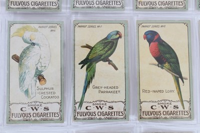 Lot 67 - Cigarette cards - Cooperative Wholesale Company 1910. Parrot Series. Complete set of 25.