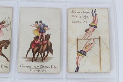 Lot 75 - Cigarette cards -Lusby Ltd 1902. Scenes from Circus Life. Complete set of 25.