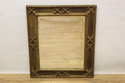 Lot 1424 - Victorian gilt framed rectangular Gothic wall mirror