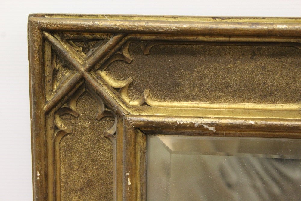 Lot 1424 - Victorian gilt framed rectangular Gothic