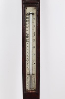 Lot 610 - Early 19th century mahogany stick barometer signed J. C. Dennis, London