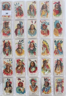 Lot 98 - Cigarette cards - British American Tobacco 1930. Indian Chiefs. Complete set of 50.