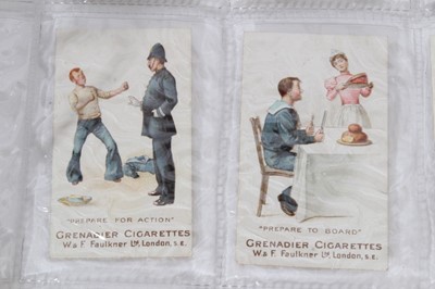 Lot 99 - Cigarette cards - W & F Faulkner 1900. Nautical terms. complete set of 12.