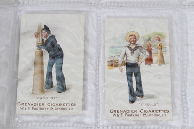 Lot 99 - Cigarette cards - W & F Faulkner 1900. Nautical terms. complete set of 12.