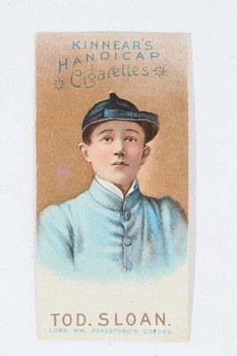 Lot 107 - Cigarette cards - Kinnear Ltd 1898. Jockeys. Single card - Tod Sloan, Lord Beresford's Colors.