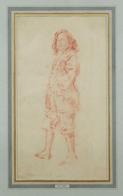 Lot 1195 - *Augustus John (1878-1961) red chalk sketch of a standing figure, in glazed gilt frame