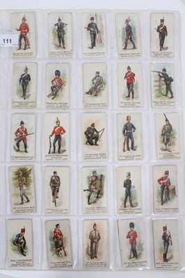 Lot 111 - Cigarette cards - W H & J Woods 1902. Types of Volunteer & Yeomanry. Complete set of 25.