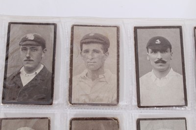 Lot 112 - Cigarette cards - R & J Hill Ltd 1912. Famous Cricketers Series (Blue back). Complete set of 28.