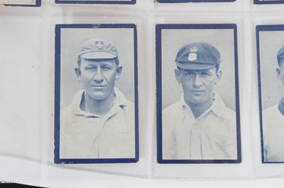 Lot 114 - cigarette cards - R & J Hill Ltd 1912. Famous Cricketers Series (Red back). Complete set of 28.