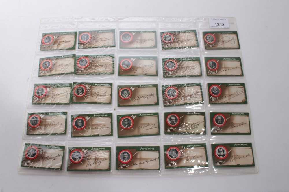 Lot 124 - Cigarette cards - Taddy 1912. Autographs. Complete set of 25.