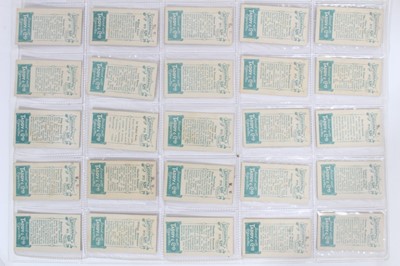Lot 124 - Cigarette cards - Taddy 1912. Autographs. Complete set of 25.