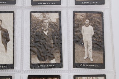 Lot 131 - Cigarette cards - F & J Smith 1912. Cricketers 2nd Series (51-70), various backs.