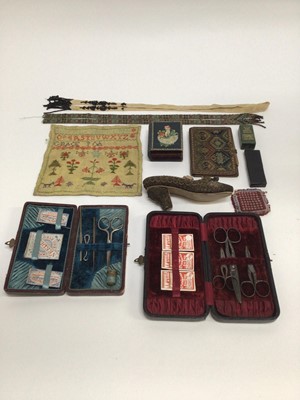 Lot 1945 - Victorian and later sewing accessories and related items.