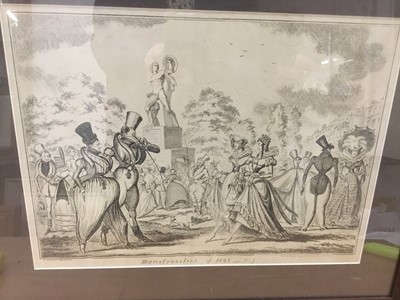 Lot 258 - George Cruickshank political cartoon and small group of etchings