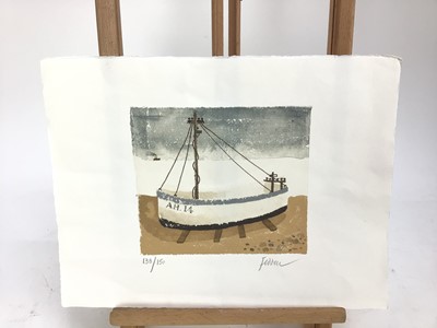 Lot 1058 - *Mary Fedden (1915-2012) signed limited edition print, Aldeburgh Fishing Boat, 2003, signed in pencil and numbered 138 of 150, 16.5 x 18.5cm.