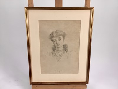 Lot 114 - Violet Manners, Duchess of Rutland (1856-1937) four portrait lithographs - Rt Hon Cecil Rhodes, Lady Randolph Spencer Churchill