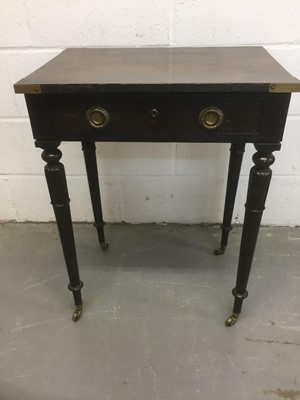 Lot 1512 - Regency rosewood side table, with single drawer on tulip carved turned legs, 56cm wide x 40cm deep x 71cm high