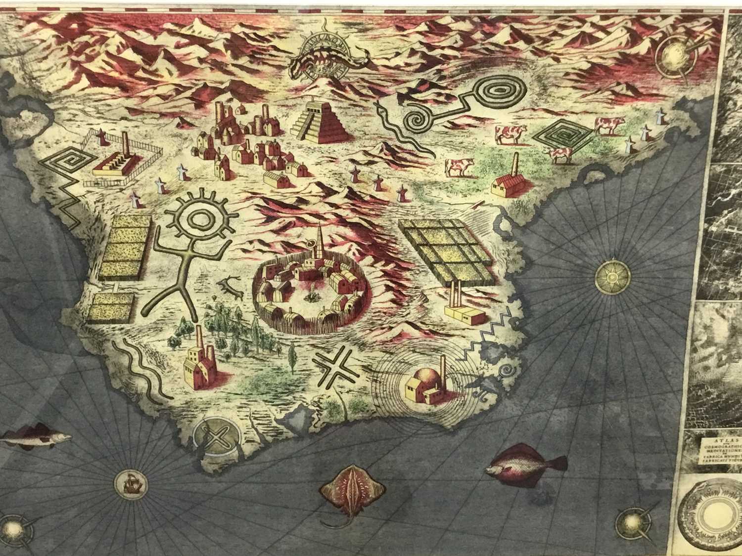 Lot 1596 - Murray Robertson (1961) signed limited edition etching - Navigator's Dream, 6/20, in glazed frame, 71cm x 96cm  
NB: Robertson is a member of the Glasgow Print Studio