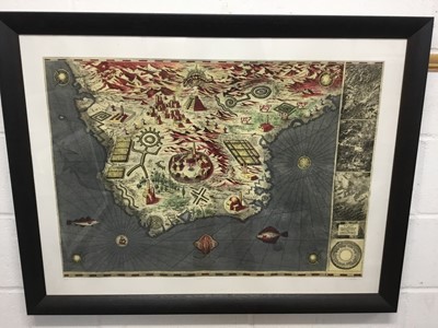 Lot 1596 - Murray Robertson (1961) signed limited edition etching - Navigator's Dream, 6/20, in glazed frame, 71cm x 96cm  
NB: Robertson is a member of the Glasgow Print Studio