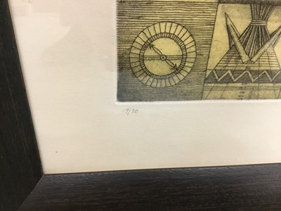 Lot 1597 - Murray Robertson (1961) signed limited edition etching - Errors in the Age of Discovery: Flat Earth Theory