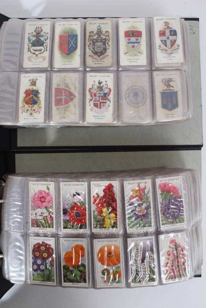 Lot 137 - Cigarette cards - Two blue binders (Nos 3/4) containing a large selection of miscellaneous cards.