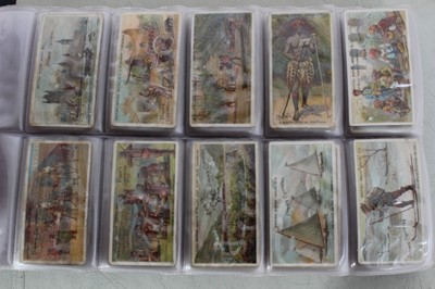 Lot 137 - Cigarette cards - Two blue binders (Nos 3/4) containing a large selection of miscellaneous cards.