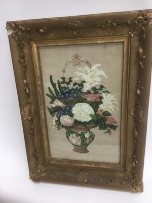 Lot 1563 - Group of four 19th century Chinese paintings on rice paper and an English botanical watercolour