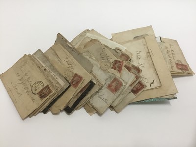 Lot 1654 - Collection of 19th/early 20th century letters, significant number of which are addressed with penny red stamps (50+)