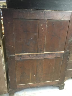 Lot 1671 - George III oak tall chest of six long drawers, on bracket feet, 110cm wide x 61cm deep x 148cm high