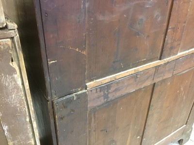 Lot 1671 - George III oak tall chest of six long drawers, on bracket feet, 110cm wide x 61cm deep x 148cm high