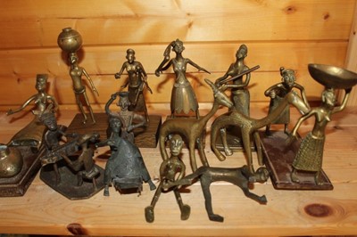 Lot 1697 - Collection of African metalware figures - approximately 30