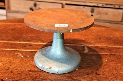 Lot 1753 - Industrial pedestal, with circular revolving top