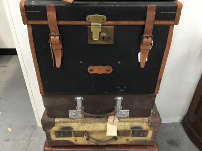 Lot 127 - Collection of eight early to mid 20th century suitcases or various forms