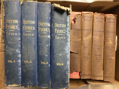 Lot 332 - Couch, four volumes British Fishes, together with Thorburn British Birds in four volumes (8)