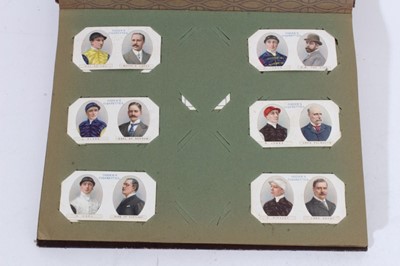 Lot 155 - Cigarette cards - Old Brown Album, containing a set of 50 Ogdens 1908 Soldiers of the World.