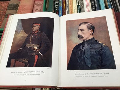 Lot 179 - Edwardian Military books - South Africa in Peace and War , Celebrities of the army 1900 and Our warriors on land and sea (3)
