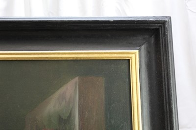 Lot 36 - Good decorative oil on canvas - still life of summer flowers, in ebonised frame