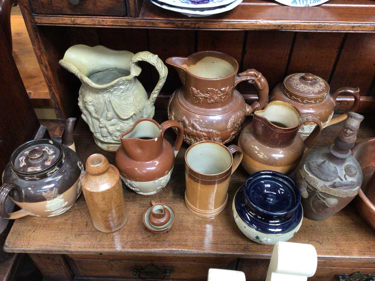 Lot 606 - Group of salt glazed pottery