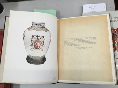 Lot 180 - Armorial porcelain of the Eighteenth Century by Sir Algernon Tudor-Craig 1925 , and The Bullivant Collection of Armorial Porcelain Phillips sale catalogue 1988(2)