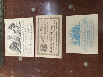 Lot 189 - 12 reproduction Victorian gunmakers labels