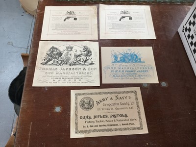 Lot 189 - 12 reproduction Victorian gunmakers labels