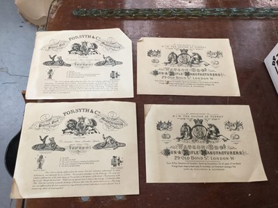 Lot 189 - 12 reproduction Victorian gunmakers labels