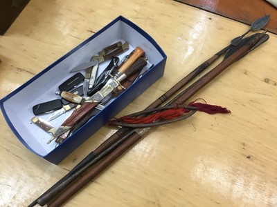 Lot 250 - Assorted group of knives and Militaria